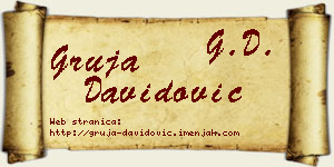 Gruja Davidović vizit kartica